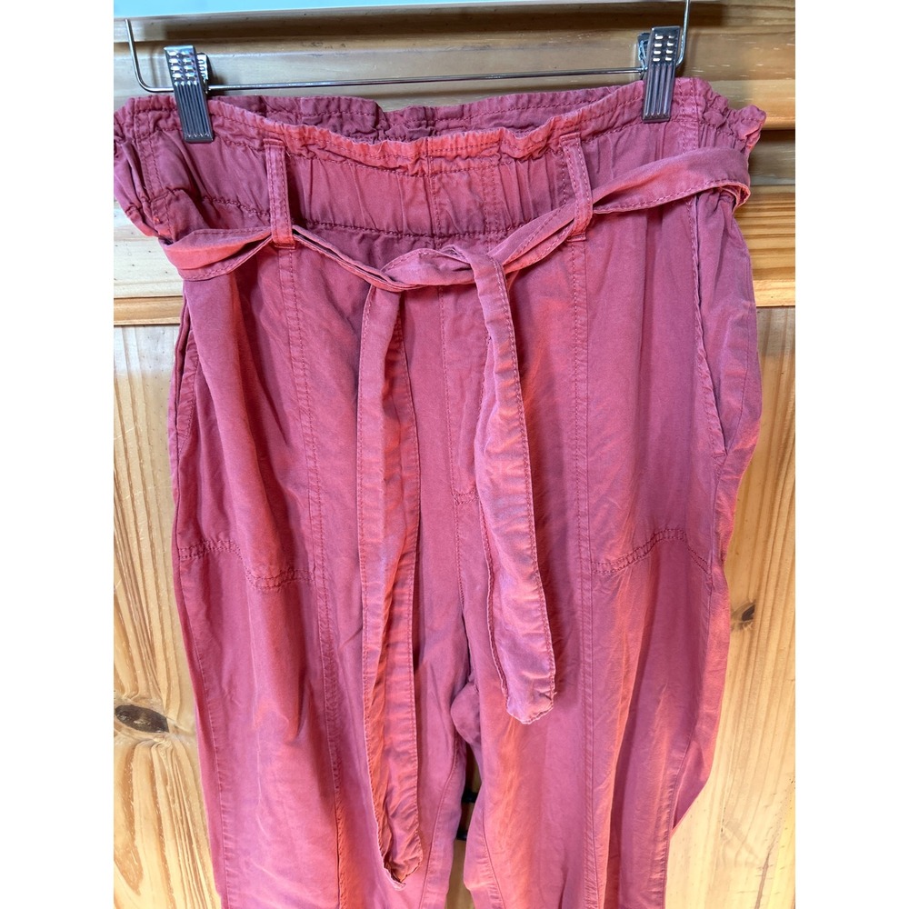 Social Standard by Sanctuary Coral Tencel Paperbag Waist Pants XL - Picture 3 of 6